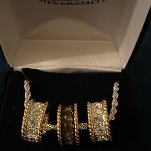 Montana Silversmiths Gold and Silver Art Deco Necklace